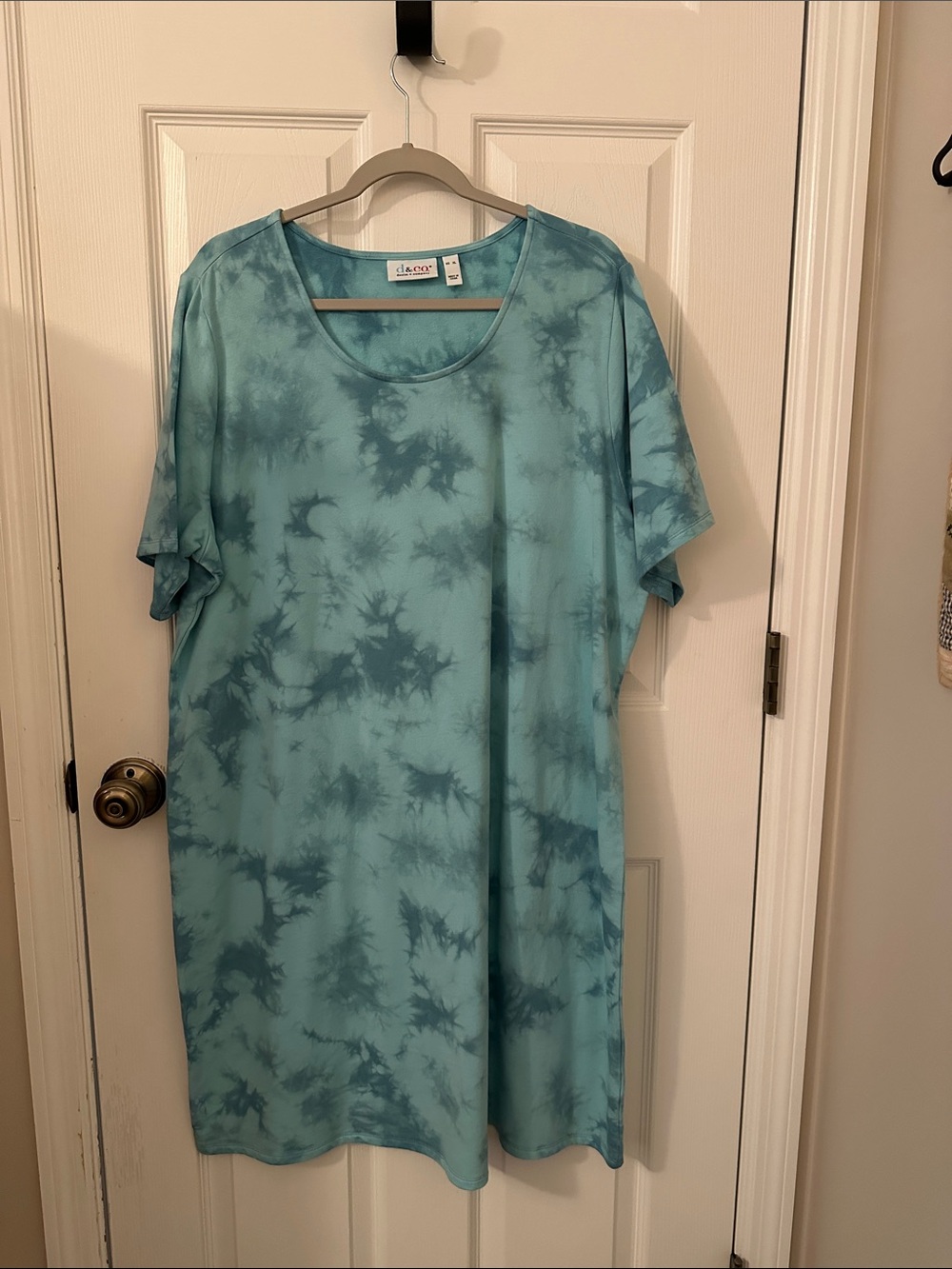 Turquoise tie- dyed dress